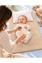 Baby Changing Mat Set with Pillow, Double-Sided Soft Filled Cotton Pique Changing Mat 85X45 cm