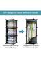 WALALLA Portable Closets Cube Wardrobe 15 Cube Modular Storage Cabinet with 2 Hanging Rail & Door La - 2