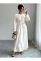 Rochie maxi, alb - 6