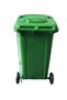 MARCOLO 240L Wheelie Dustbin with Side Pedal, Green, UV Resistant HDPE Outdoor Waste Bin with Wheels - 4