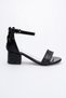 Black Girl's Broken Glass Heel Shoes - 4