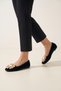 Women's Black Plush Floral Detailed Home Ballet Flats and Casual Shoes - 3