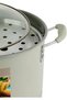Alpn Cuisine 20 Qt Ceramic-Coated Steamer with Lid, Heavy-Duty Aluminum Pot, Perforated Insert and Grey Finish for Large-Batch Cooking - 2