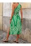 Women's One-Shoulder Side Gathered Slit Midi Single Jersey Dress - 4