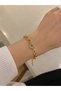 Women's Chain Bracelet with Stone Ring Detail Adjustable Bracelet