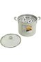 Alpn Cuisine 20 Qt Ceramic-Coated Steamer with Lid, Heavy-Duty Aluminum Pot, Perforated Insert and Grey Finish for Large-Batch Cooking - 3