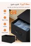 Yanara Storage Cabinet with 5 Fabric Drawers and Open Shelf for 45" TV - Large Black Storage Console - 4