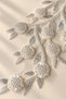 Bead and Sequin Embroidered Floral Branch Pattern Applique - 2
