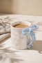 Ruban Bowknot Handle Luster Blue Ceramic Mug 350 ml Gift Coffee Cup