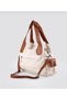 Balu Beige Leather Shoulder Strap Handbag - 3