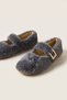 Women's Gray Plush Fur Rubber Buckle Flat Sole Daily Home Slippers and Slippers - 3
