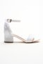 White Girls' Glittery Heeled Shoes
