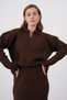 Women's Polo Collar Ribbed Skirted Knitwear Set - 2