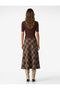 Women Brown Checked Skirt - 3