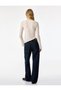 Women White Textured Round Neck Long Sleeves Top - 4
