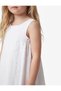 Baby Girls White Embroidered Round Neck Sleeveless Dress - 4