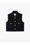 Black Plain Women Vest - 3