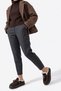 Dursley Brown Suede Genuine Leather Fur Tasseled Women's Slippers - 3