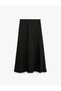 Women Black Plain Skirt - 2