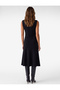Women Black Plain Cowl Neck Sleeveless Dress - 3