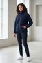 Navy Blue - Basic Zippered Jacket with Side Pockets Dark Blue - 2