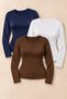 Women's Seasonal Bodycone Basic 3-Piece Blouse