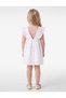 Baby Girls White Lace Round Neck Sleeveless Dress - 3