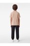 Boys Beige Plain Collared Short Sleeves Polo T-Shirt - 4