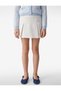Girls White Textured Skorts - 3