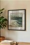 1 Piece Black Wooden Framed Square Wooden Painting with Pvc Frame and Sea View - Home, Business and Office Decoration Painting - 3