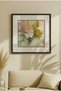 1 Piece Pvc Framed Black Wooden Frame Soft Pastel Floral Pattern Square Wooden Painting - Home, Business and Office Decoration Painting - 2