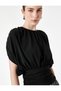 Women Black Plain Round Neck Sleeveless Top - 2