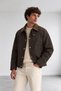 Men's Velvet Collar Detailed Jacket Coat - 2