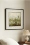 1 Piece Black Wooden Framed Minimalist Foggy Lake Thatched Cottage Themed Square Wooden Painting - Home, Business and Office Decoration Painting - 5
