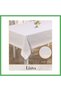 Liana Model Cream 160X220 cm Linen Lace Stylish Decorative Dining Tablecloth Bezoss