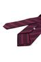 Classic Tie with Burgundy Line Pattern and Handkerchief Kk14101 - 3