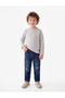 Baby Boys Grey Plain Crew Neck Long Sleeves Sweatshirt