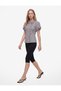 Women Grey Checked Peter Pan Collar Short Sleeves Top - 3