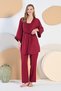 Women's Viscose Three-Piece Set with Dressing Gown