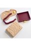 Decorative 2-Piece Jewelry Organizer Set - Jewelry Box with Drawer and Necklace Stand Burgundy Beige - 4