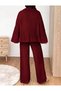 Zippered Thessaloniki Knitwear Top and Bottom Set - 3