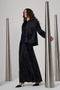 Pocket Detailed Half Patterned Moss Skirt Suit 931 Black - 2