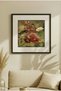 1 Piece Black Wooden Framed Red Poppy Flower Square Wooden Painting - Home, Business and Office Decoration Painting - 2