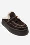 Dursley Brown Suede Genuine Leather Fur Tasseled Women's Slippers - 6