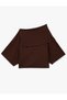 Women Brown Plain Off-Shoulder Short Sleeves Top - 5