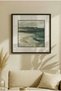 1 Piece Black Wooden Framed Square Wooden Painting with Pvc Frame and Sea View - Home, Business and Office Decoration Painting - 2