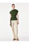 Women Green Plain High Neck Sleeveless Top