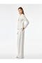 Women White Floral Round Neck Long Sleeves Cardigan - 3