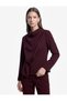 Burgundy Plain Women Blouse - 3