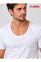 Yıldız 100% Cotton Single Jersey Short Sleeve Open Collar 3-Piece Men's Undershirt - 2